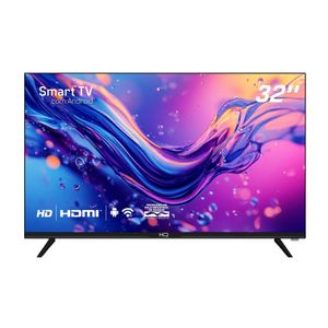 SMART TV HQ 32" HD TELA SEM BORDAS ANDROID 12 DESIGN SLIM HQS32NKHM