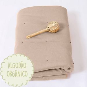 Edredom moises algodão orgânico areia