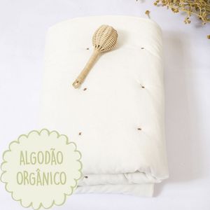 Edredom moises algodão orgânico off white