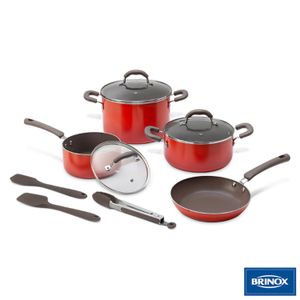 Conjunto de Panelas em Alumínio e Revestimento Cerâmico com 07 Peças - Brinox Revestidos