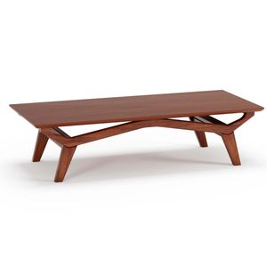 Mesa De Centro De Madeira San Marino 35 x 140 x 60 cm (A x L x P) - Cor Castanho