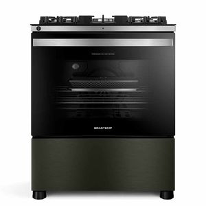 Fogão de Piso Brastemp de 05 Bocas Eclipse Collection Black Inox - BFS5LAP