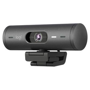 Webcam FullHD Logitech Brio 500 com Redução de Ruídos, Proteção de Privacidade e Correção de Luz - Grafite