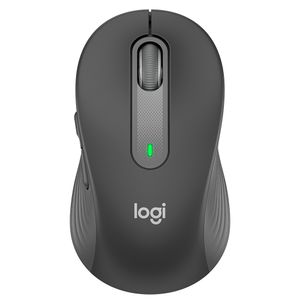 Mouse sem Fio Logitech Signature M650 Tamanho Médio, Clique Silencioso, Conexão USB e Bluetooth, Grafite