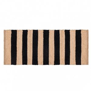 Tapete Sense Nature Daru Preto E Natural 60X180cm - Copa & Cia