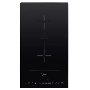 Cooktop Freezone por Indução Midea Vitrocerâmico com 02 Bocas, 09 Níveis de Potência e Painel Touch Preto - CFBD22
