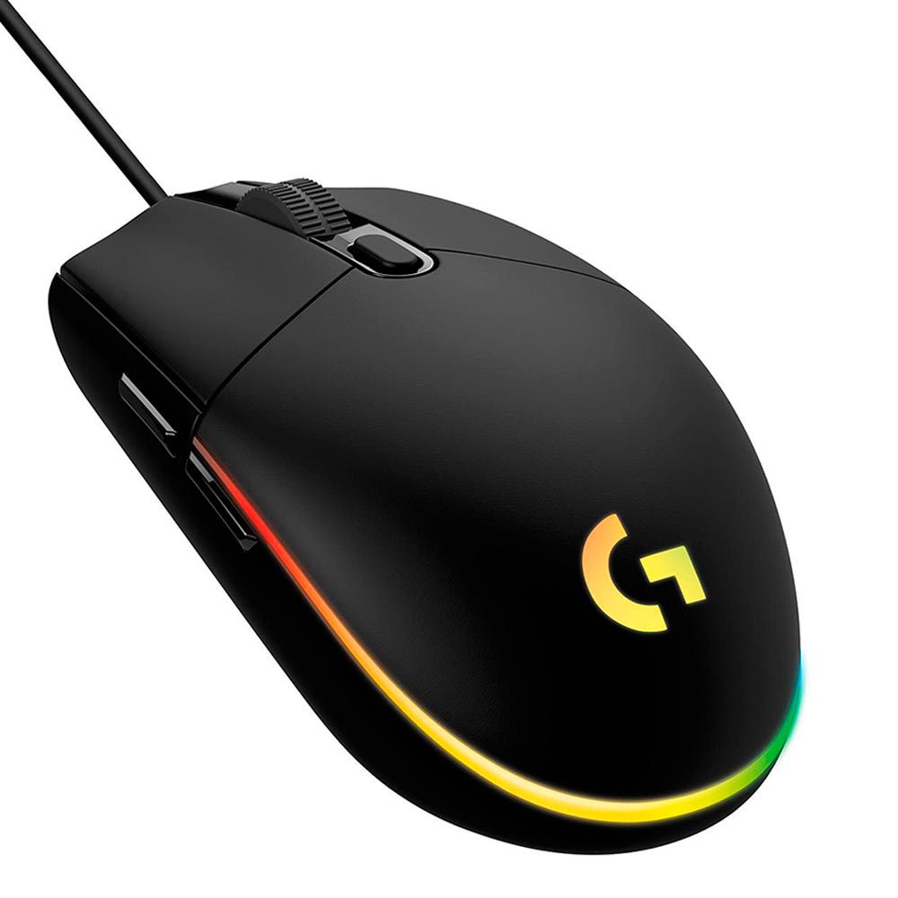 Imagem do produto Mouse Gamer com fio Logitech G203 Lightsync - Preto em Fast Shop