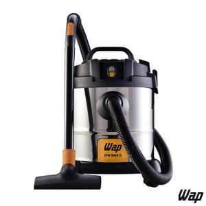 Aspirador de Pó e Água WAP GTW Inox 12 com Capacidade de 12 Litros com Saco para Pó - GTWINOX12