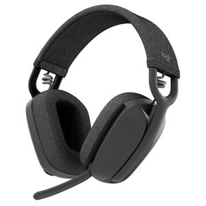 Headset Sem Fio Logitech Zone Vibe 100 Microfone Flip-to-Mute, Cancelamento de Ruído e Conexão Bluetooth - Grafite