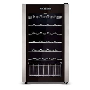 Adega Climatizada de Vinhos Midea 34 Garrafas com Painel Touch 127V Preto - WBB341