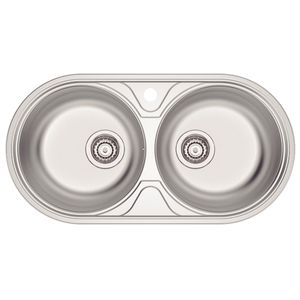 Cuba Tramontina Luna Duo 2C 36 BS Aço Inox Acetinado 84x44 cm