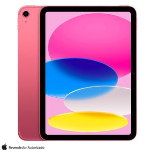 iPad Apple 10ª Geração, Chip A14 (Wi-Fi + Cellular, 64GB) - Rosa