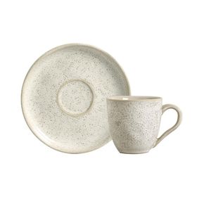 Conjunto com 6 Xícaras de Café com Pires Bio Vanilla 120ml