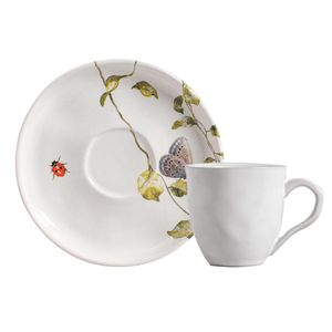 Conjunto com 6 Xícaras De Chá Orgânico 170ml com 6 Pires Bio Sereno