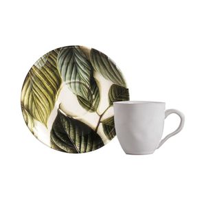 Conjunto com 6 Xícaras De Chá Orgânico 170ml com 6 Pires Bio Éden