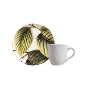 Conjunto com 6 Xícaras De Café com 6 Pires Bio Éden