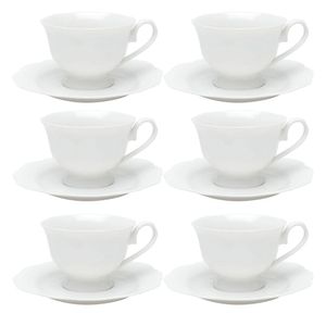 Jogo de xícaras de chá de porcelana Wolff Maldivas 6 peças 180ml