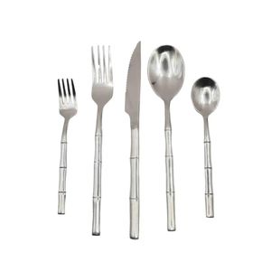Faqueiro em inox Kenya Bamboo 30 Peças prata