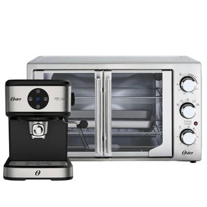 Kit Cafeteira Espresso Double e Forno e Fritadeira 42L French Door Oster