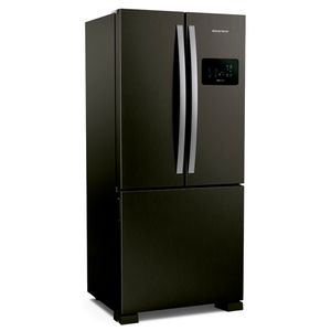 Refrigerador French Door Brastemp de 03 Portas Frost Free com 554 Litros Black Inox - BRO85AE