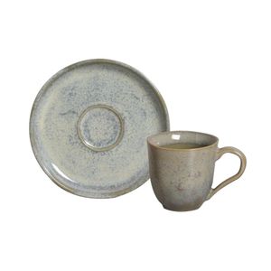 Conjunto com 6 Xícaras de Café com Pires Bio Green Granite 120ml
