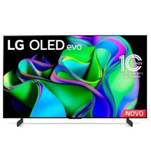 Smart TV 4K LG Oled Evo 42" Polegadas OLED42C3PSA, Bluetooth, 120Hz, ThinQ AI, G-Sync, FreeSync, Alexa e Wi-Fi