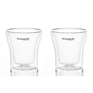 CONJUNTO BUGATTI  2 XÍCARAS DE CAFÉ OU DESTILADO COM PAREDE DUPLA 100ML BGD100