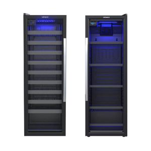 Conjunto Venax Cervejeira Blue Light 209L + Adega Piubella 50 Garrafas Porta Invertida Preto - 110V