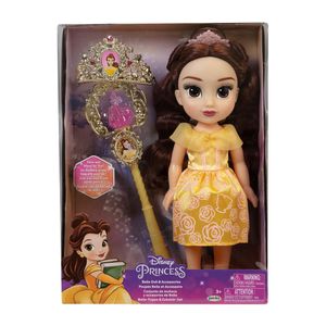 Boneca Princesas Disney Bela com varinha e tiara Multikids  - BR2328 BR2328