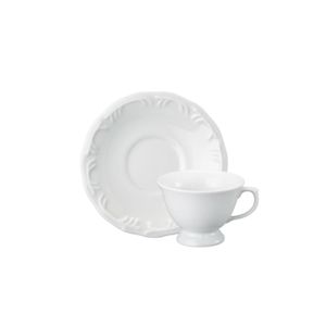 Xícara chá com pires em porcelana Schmidt Pomerode 200ml