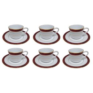 Jogo de xícaras café Noritake Marble Red 6 peças