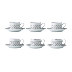 Jogo de xícaras café em porcelana Noritake Eternal Palace 6 peças