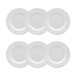 Jogo de pratos para pão em porcelana Strauss Sable 17,5cm 6 peças
