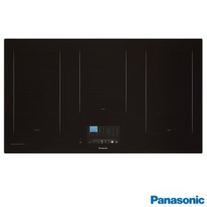 Cooktop por Indução Panasonic em Vitrocerâmico com 05 Bocas, Painel TFT LCD Touch Preto - KY-T937XLRPK