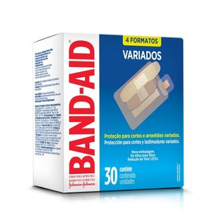 Curativos Band-Aid Transparente Tamanhos Variados 30un