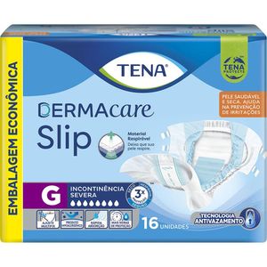 Fralda Geriátrica Tena Dermacare Slip Ultra G com 16un