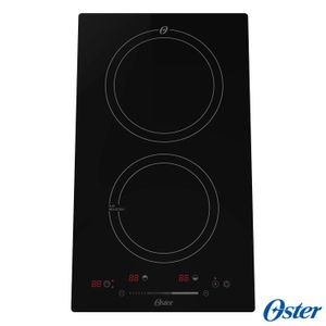 Cooktop por Indução Oster em Vitrocerâmico com 02 Bocas e Painel Touch Screen 2 em 1 Preto - OTOP202