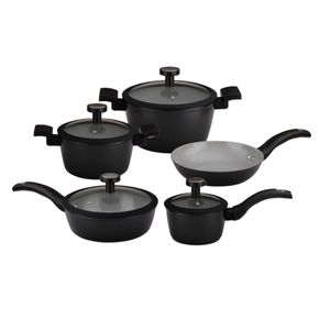 Conjunto de Panelas Noir 5 Peças em Cerâmica de Indução Kenya Preto
