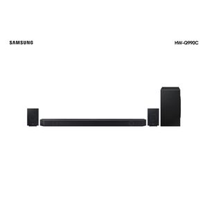 Soundbar Samsung HWQ990C, 11.1.4 Canais, Dolby Atmos + DTS:X, Inteligência de som antirruído, Alexa Int.