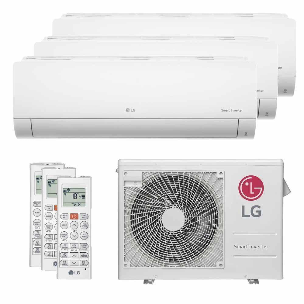 Ar Condicionado Multi Tri Split LG 21000 BTUs (2X7000+1X9000) Quente e Frio Inverter 220V Z3UW21GFB1.AWGZBR1