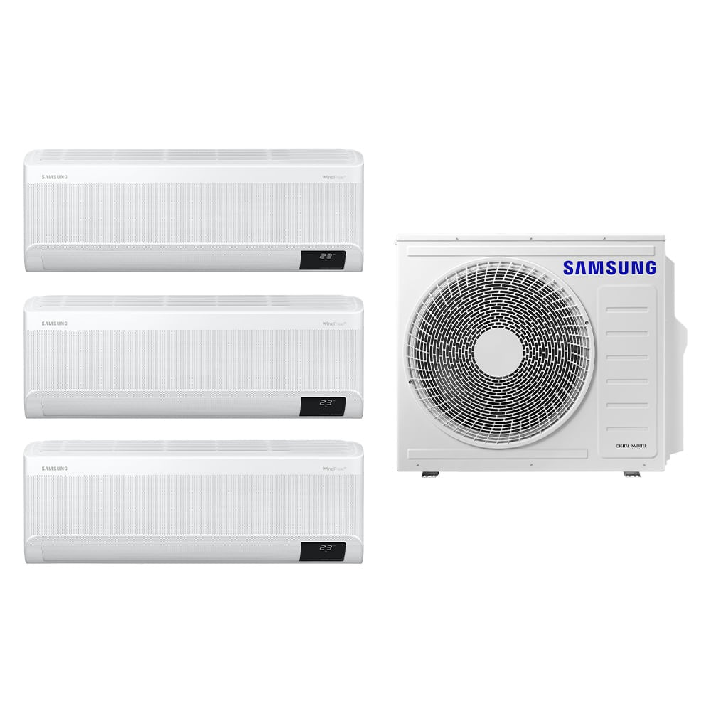 Ar Condicionado Multisplit Tri 39000 Btu(9000+12000+18000) Quente/frio - Inverter - Samsung - 220v - Aj025anapkh Aj035anapkh1 Aj050anapkh1 / Aj068axj3kh