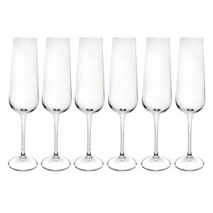 Conjunto de Taças Ardea para Champanhe em Cristal Ecológico 220ml com 06 Peças - Bohemia