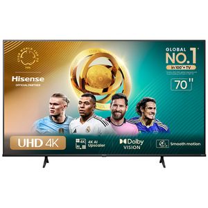 Smart TV Hisense DLED 4K 70" Polegadas 70A51HUV com LED Sleep Timer, Entrada HDMI e Wi-fi