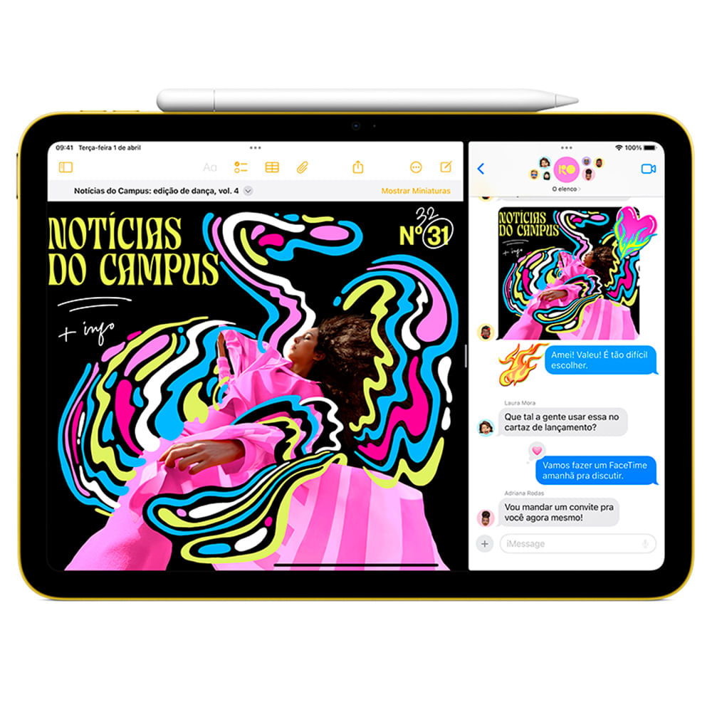 Apple iPad 11ª Geração, Chip A16 (Wi-Fi + Cellular, 128GB) - Azul