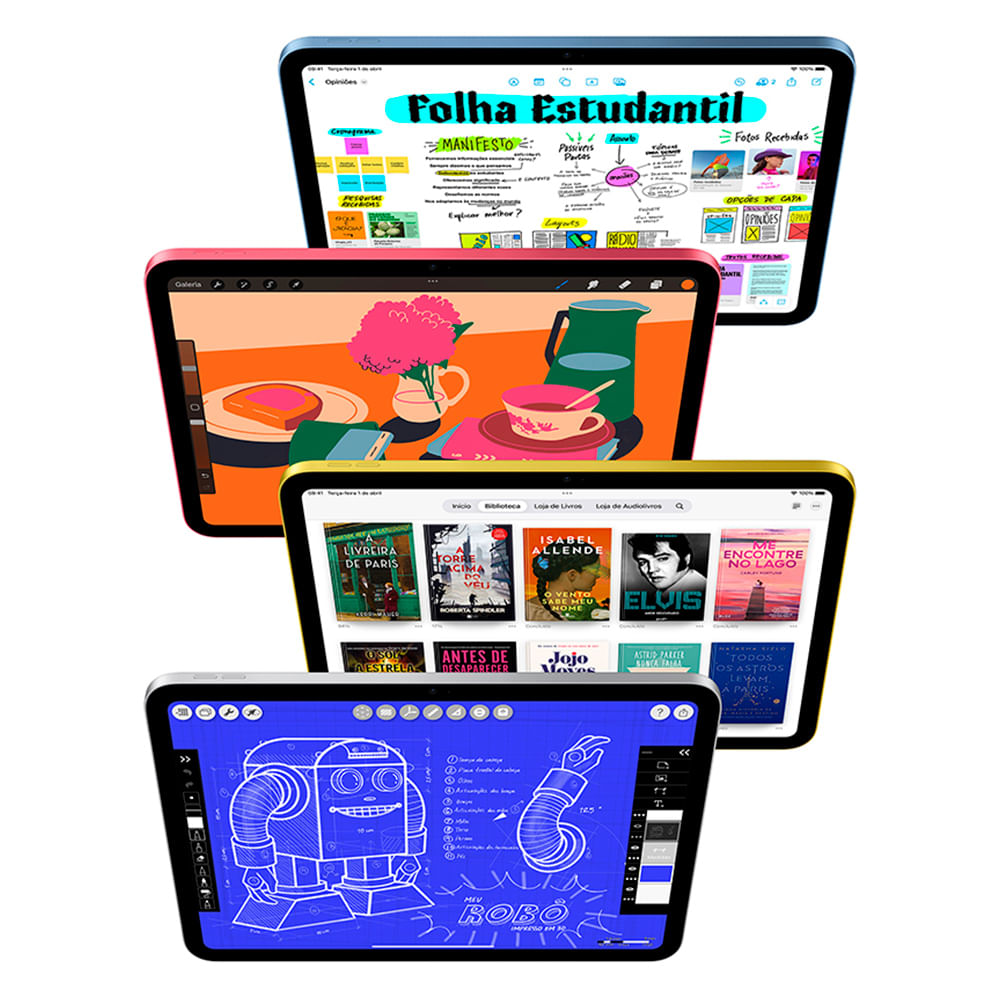 Apple iPad 11ª geração, Chip A16 (Wi-Fi + Cellular, 256GB