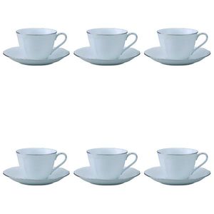 Jogo de xícara para chá em porcelana Noritake Princess Bouquet 6 peças