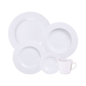 Aparelho de Jantar 20 Peças Tramontina Vibrare em Porcelana Decorada