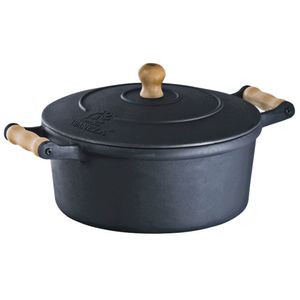 Caçarola De Ferro Com Alça De Madeira 24Cm - Libaneza