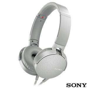 Fone de Ouvido Sony Headphone com Extra Bass Branco - MDR-XB550APW