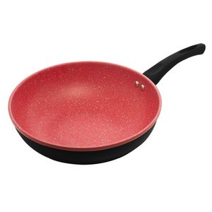 Frigideira Wok Indução Alumínio e Revestimento Vermelha 28cm